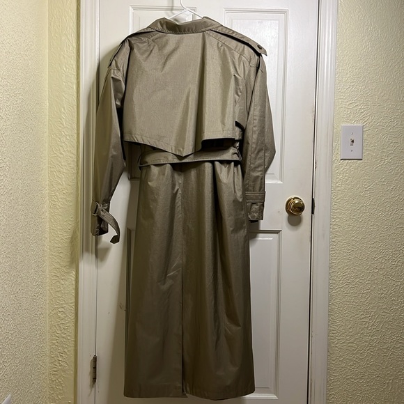 Worthington Essentials Greenish-Grey Unisex Trench Coat - Picture 2 of 11